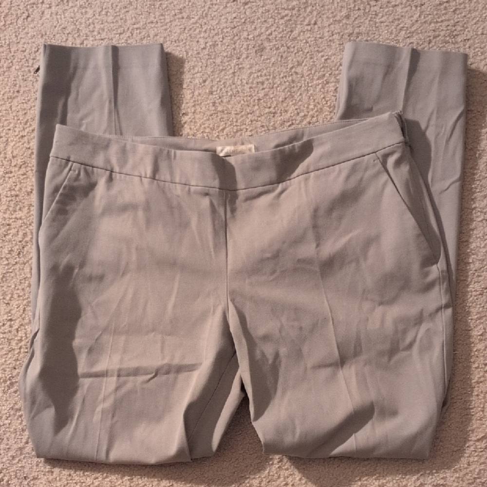 Eileen Fisher Light Brown Organic Cotton Straight Leg Pants Size Medium